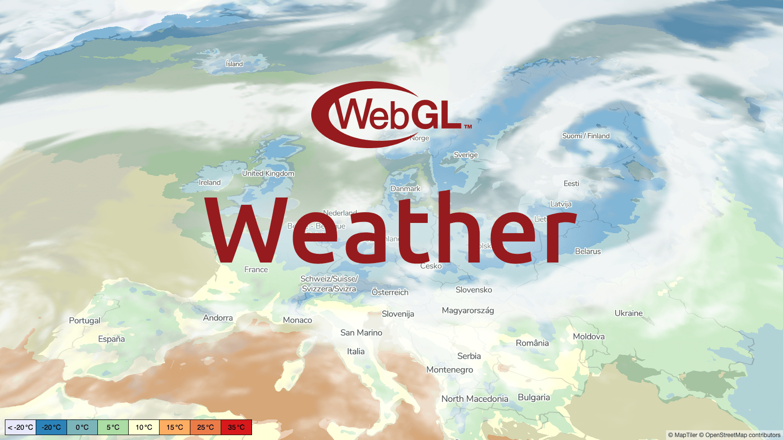 WebGL library for weather maps
