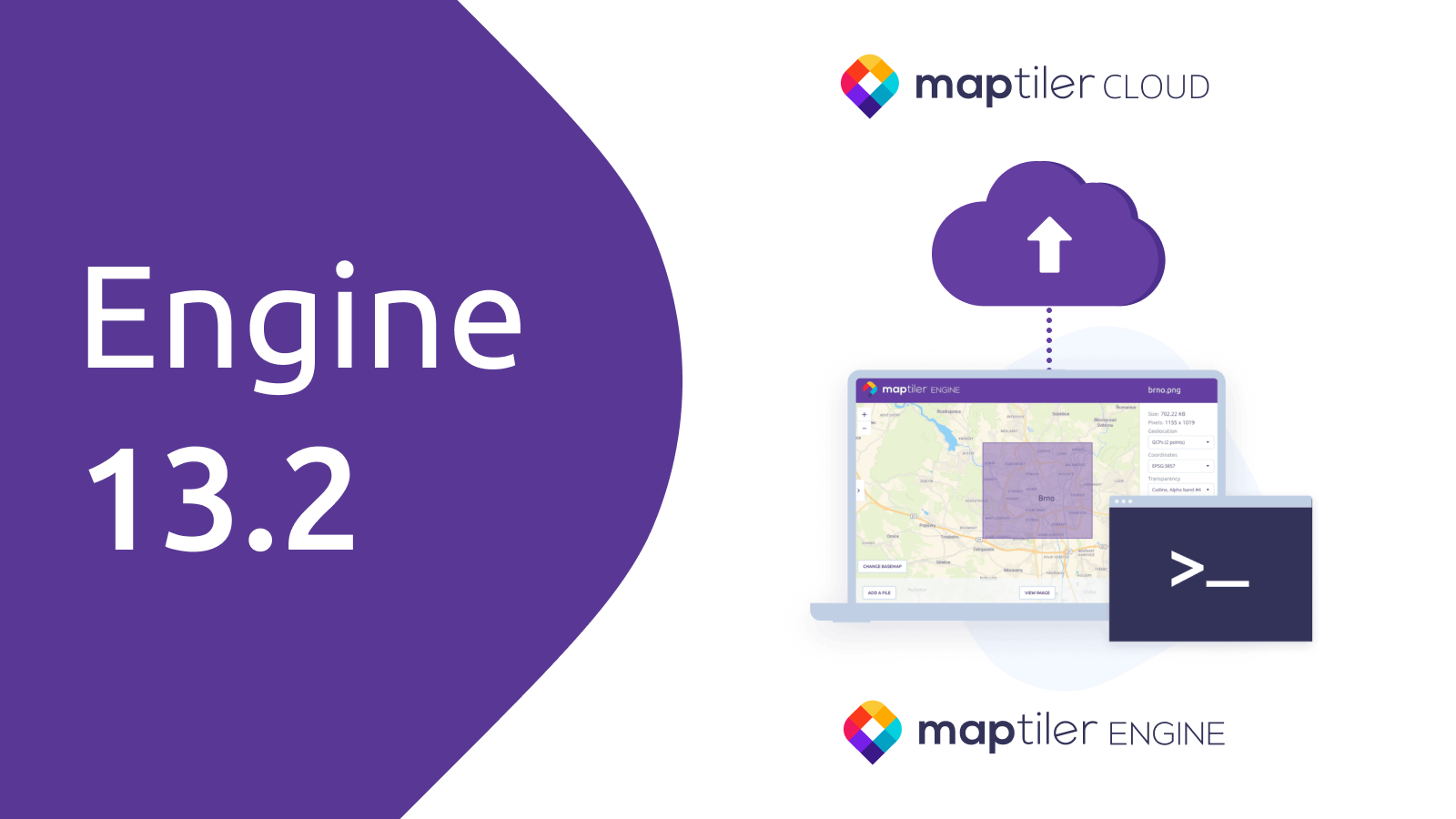 Effortless uploads to MapTiler Cloud from MapTiler Engine 13.2 image