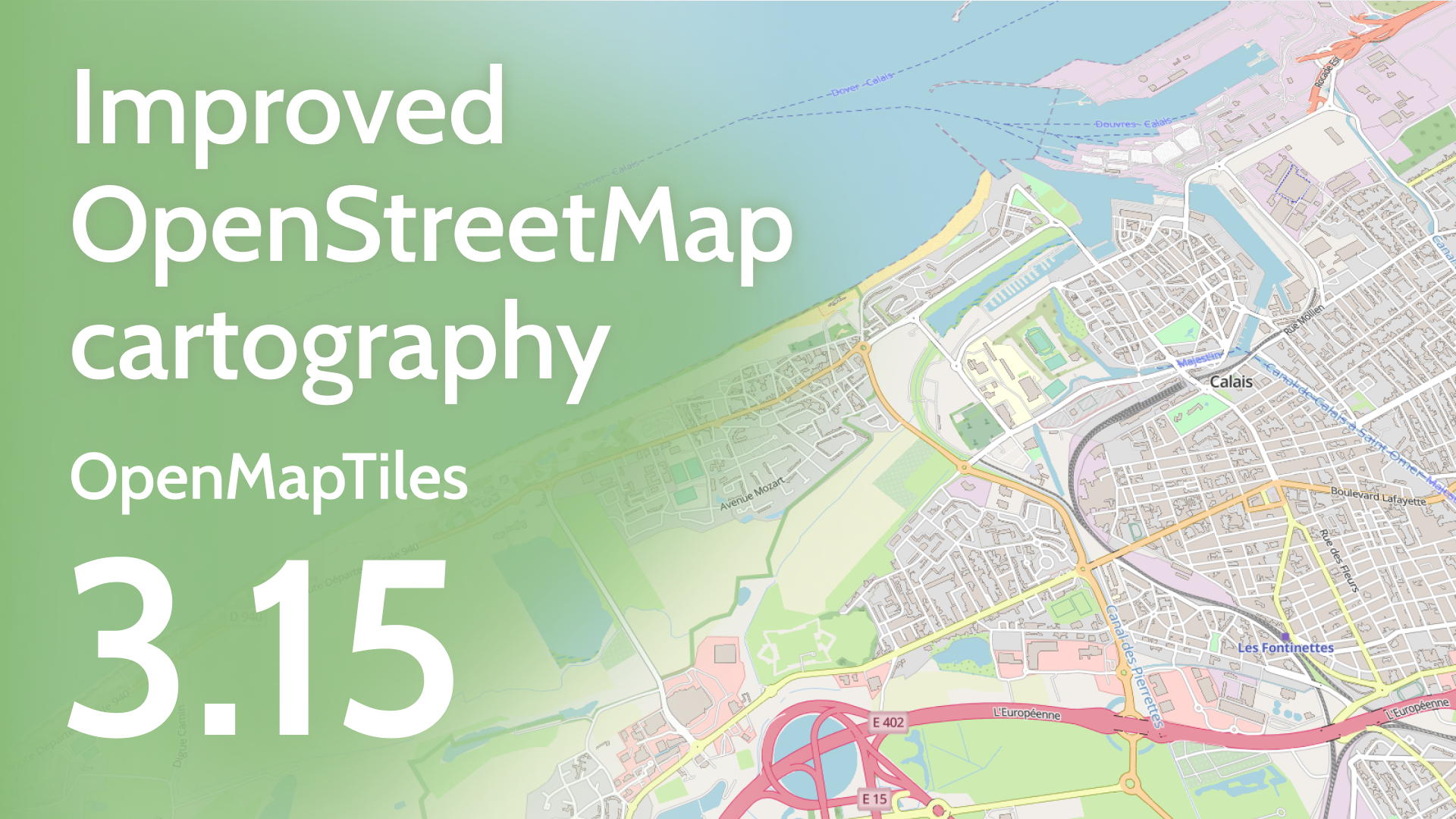 OpenStreetMap data prepared for advanced cartography image