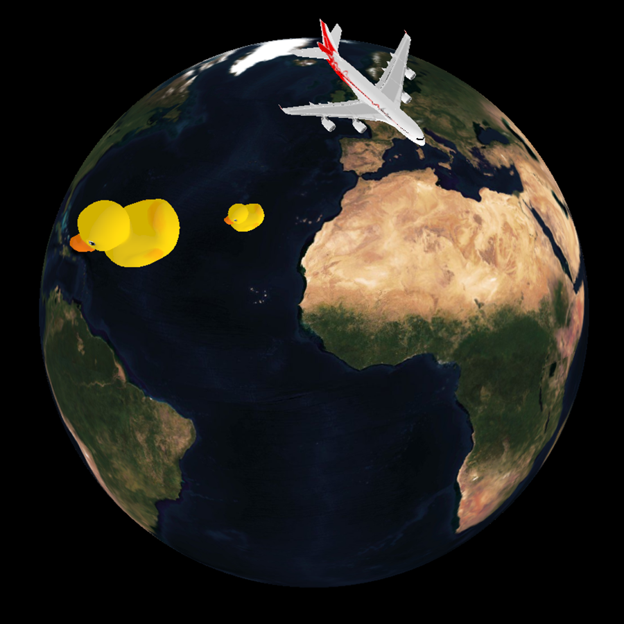 Add 3D models to a globe in JavaScript