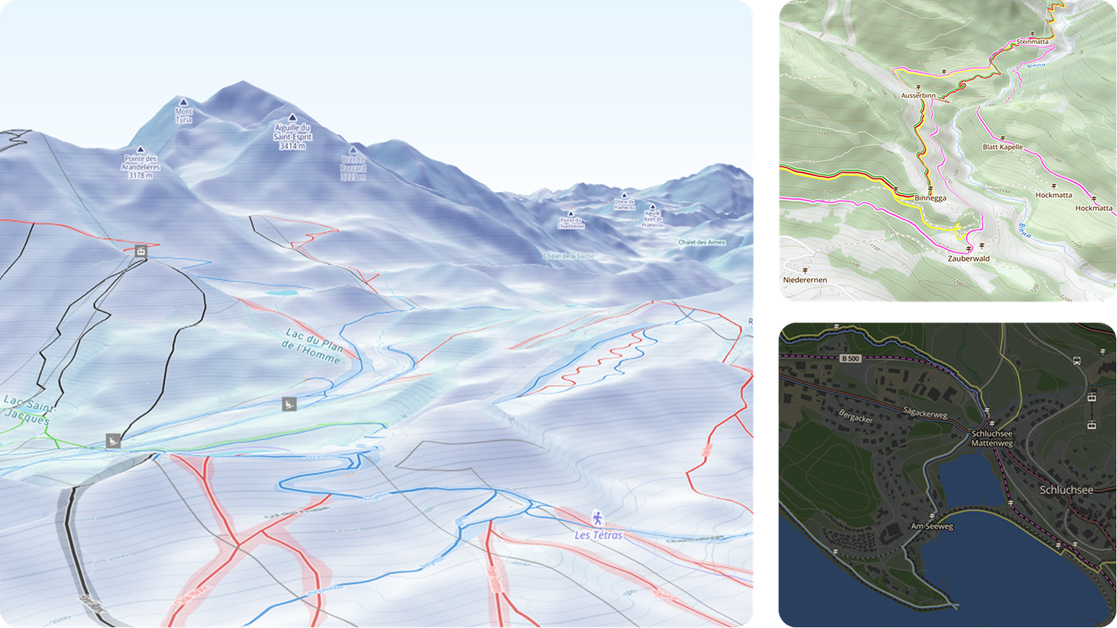 Winter, Outdoor and Outdoor mapping styles