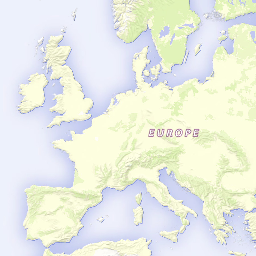 Landscape basemaps with vivid colors
