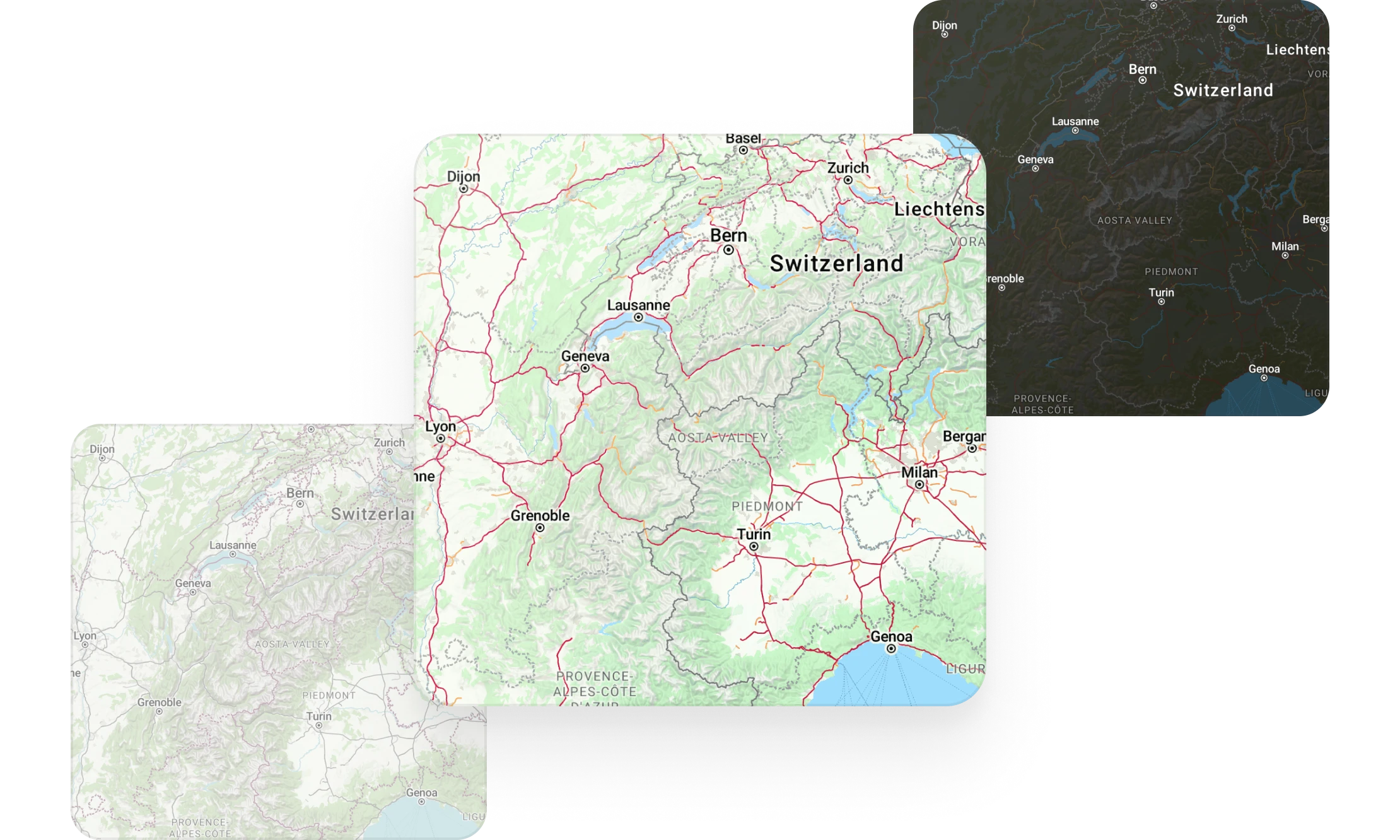 Multiple map styles