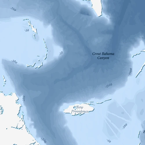 Map of ocean floor