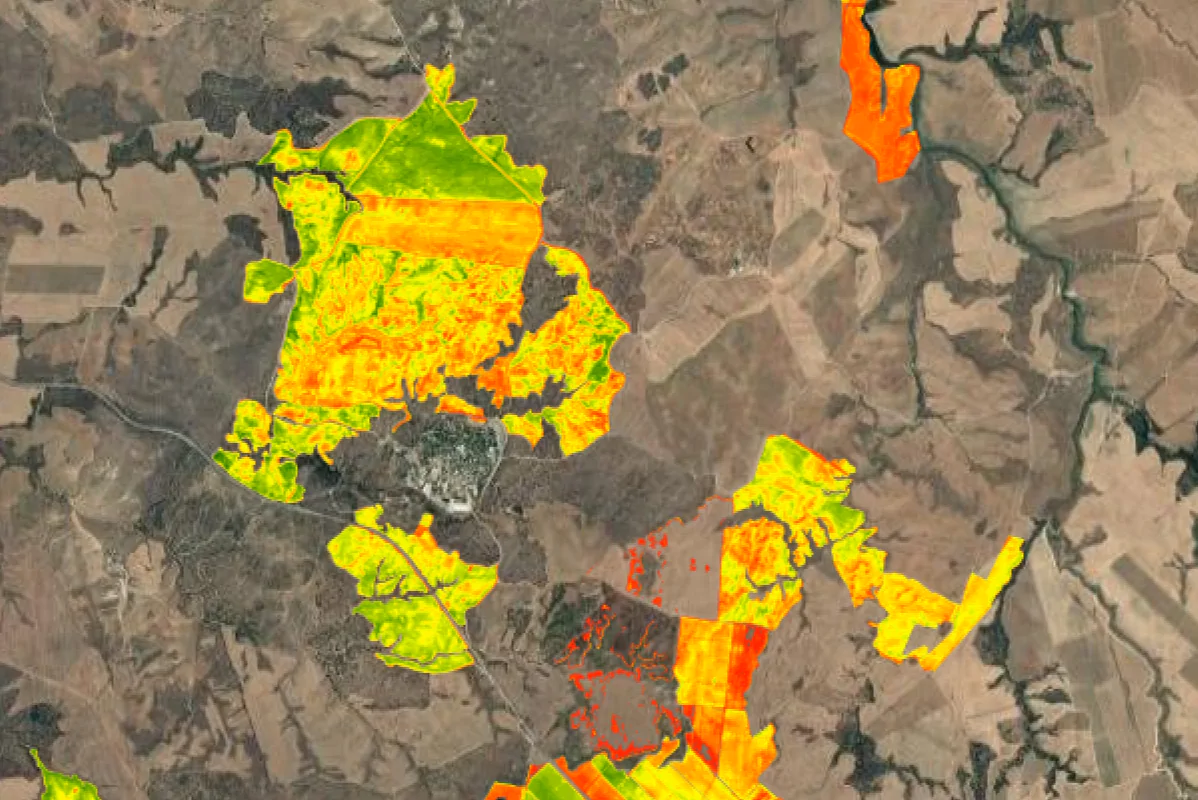 Crop health on a map