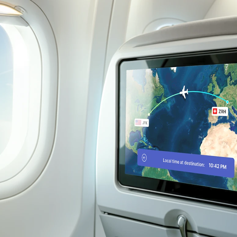 Maps in airplanes 