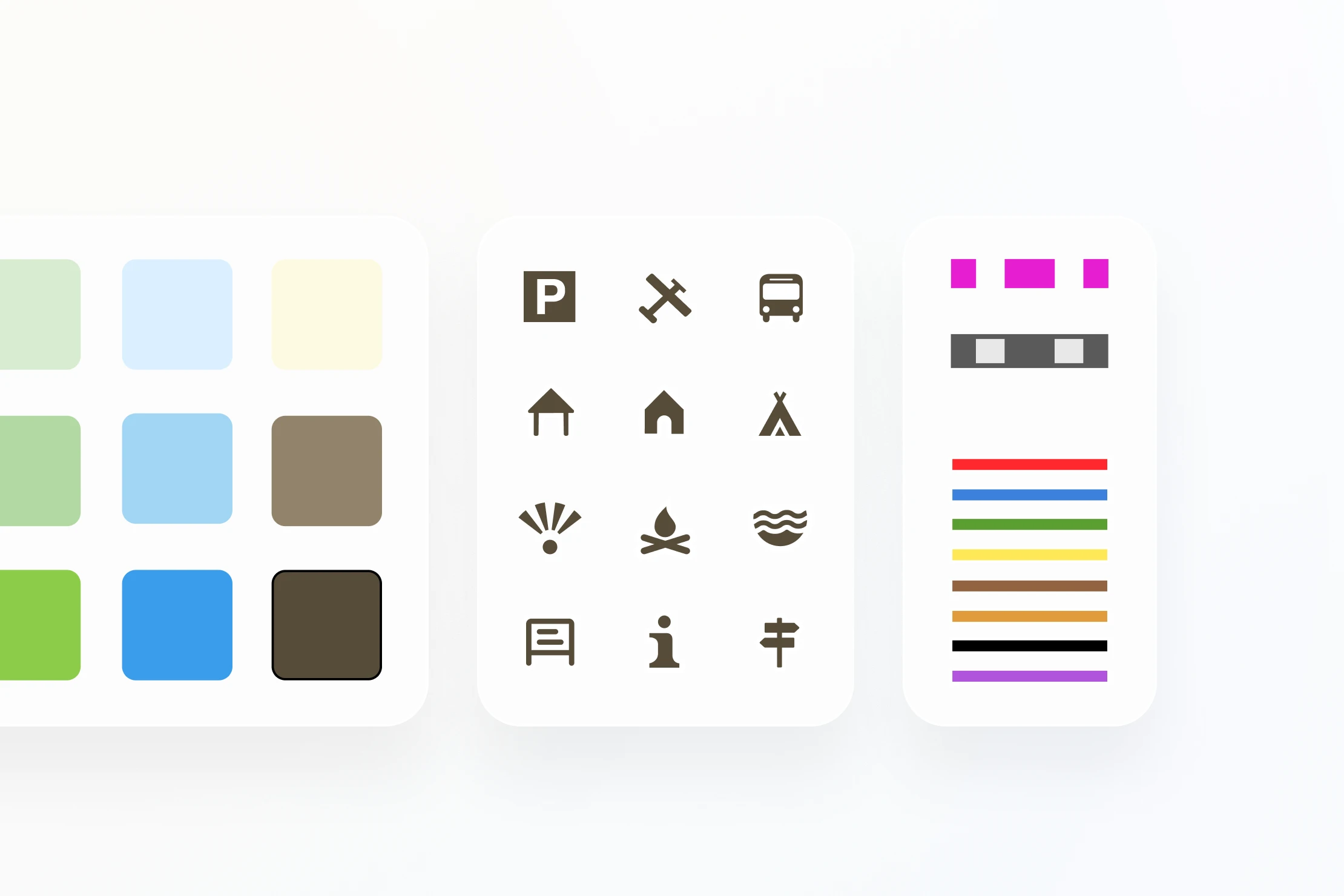 Hiking map assets