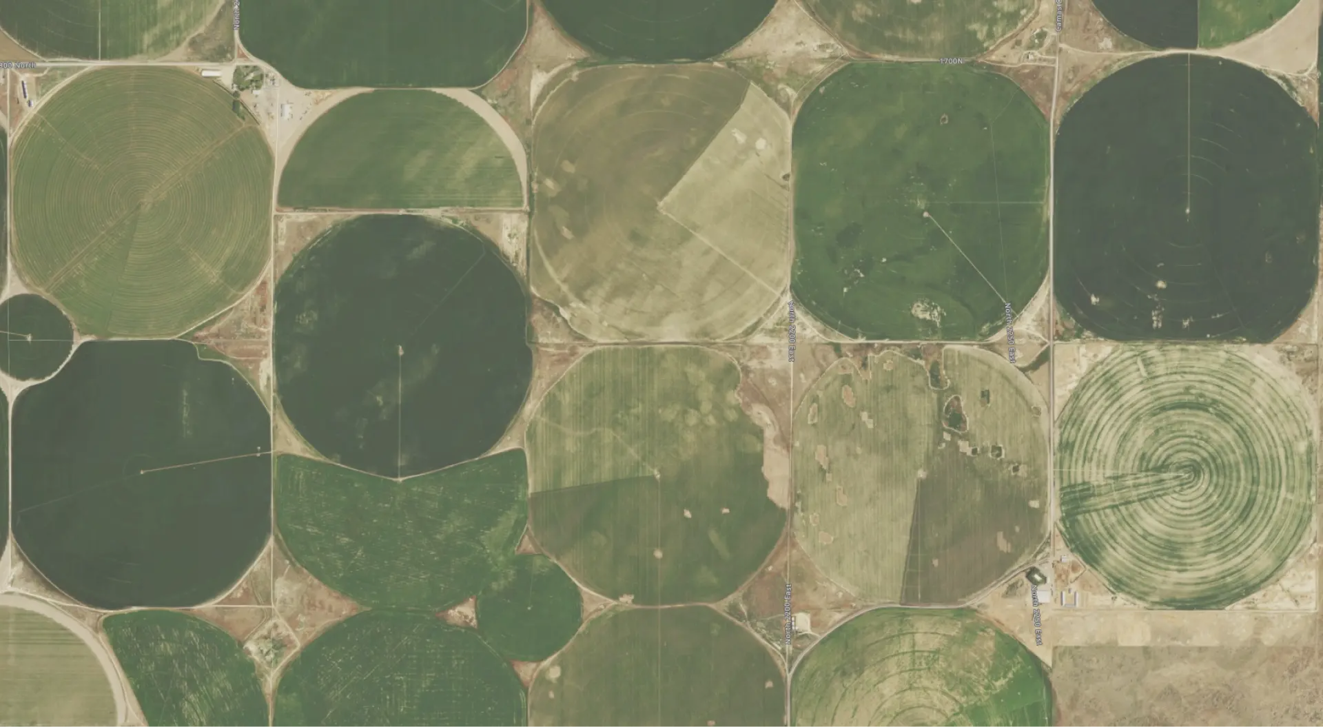 Aerial photography crop field
