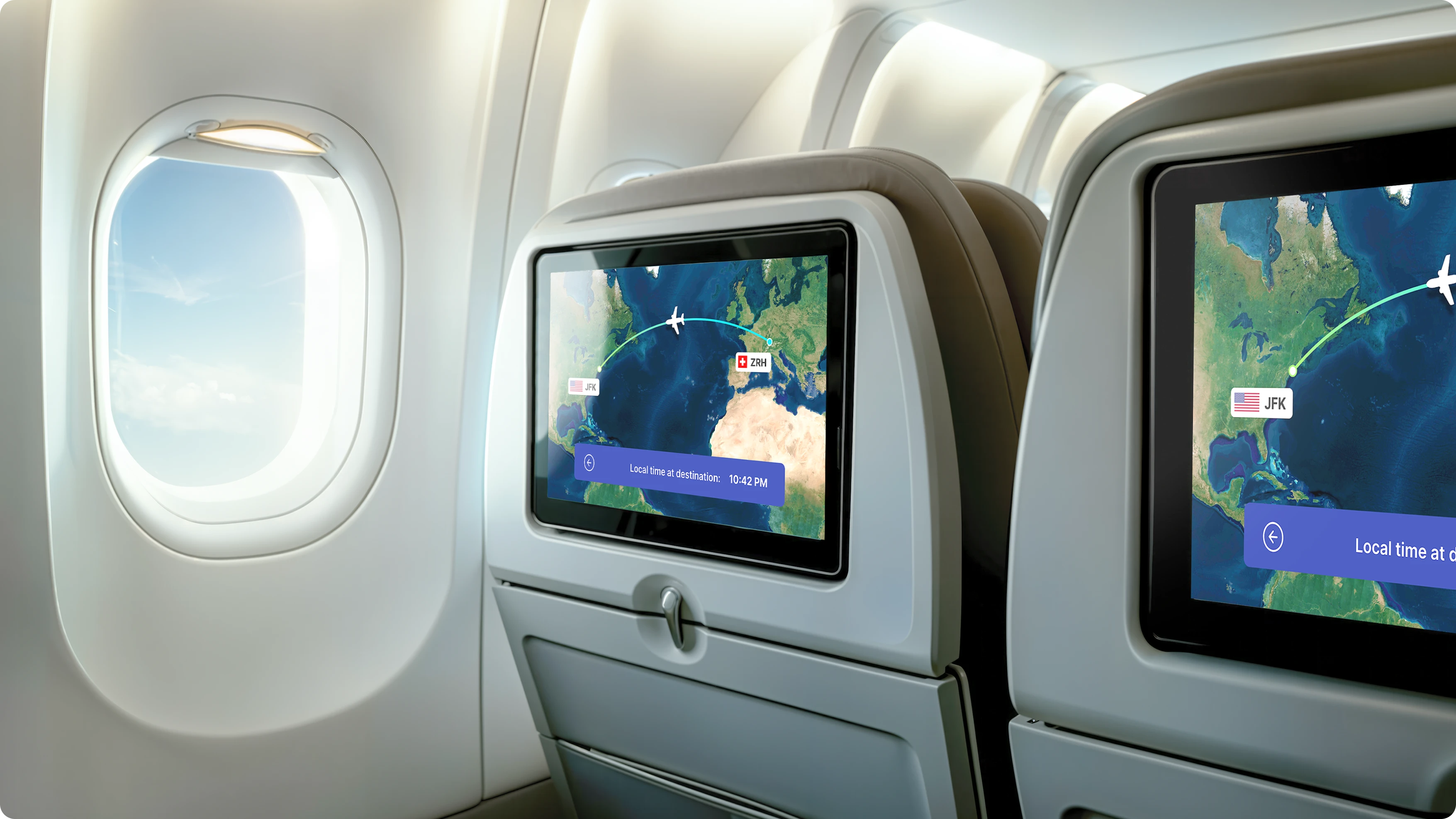 Maps in airplane on infotainment 