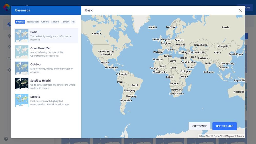 Customized maps made easy | MapTiler