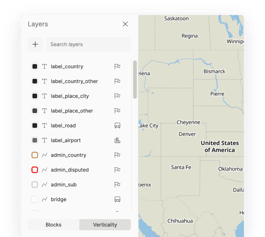 MapTiler Cloud Customize map layers