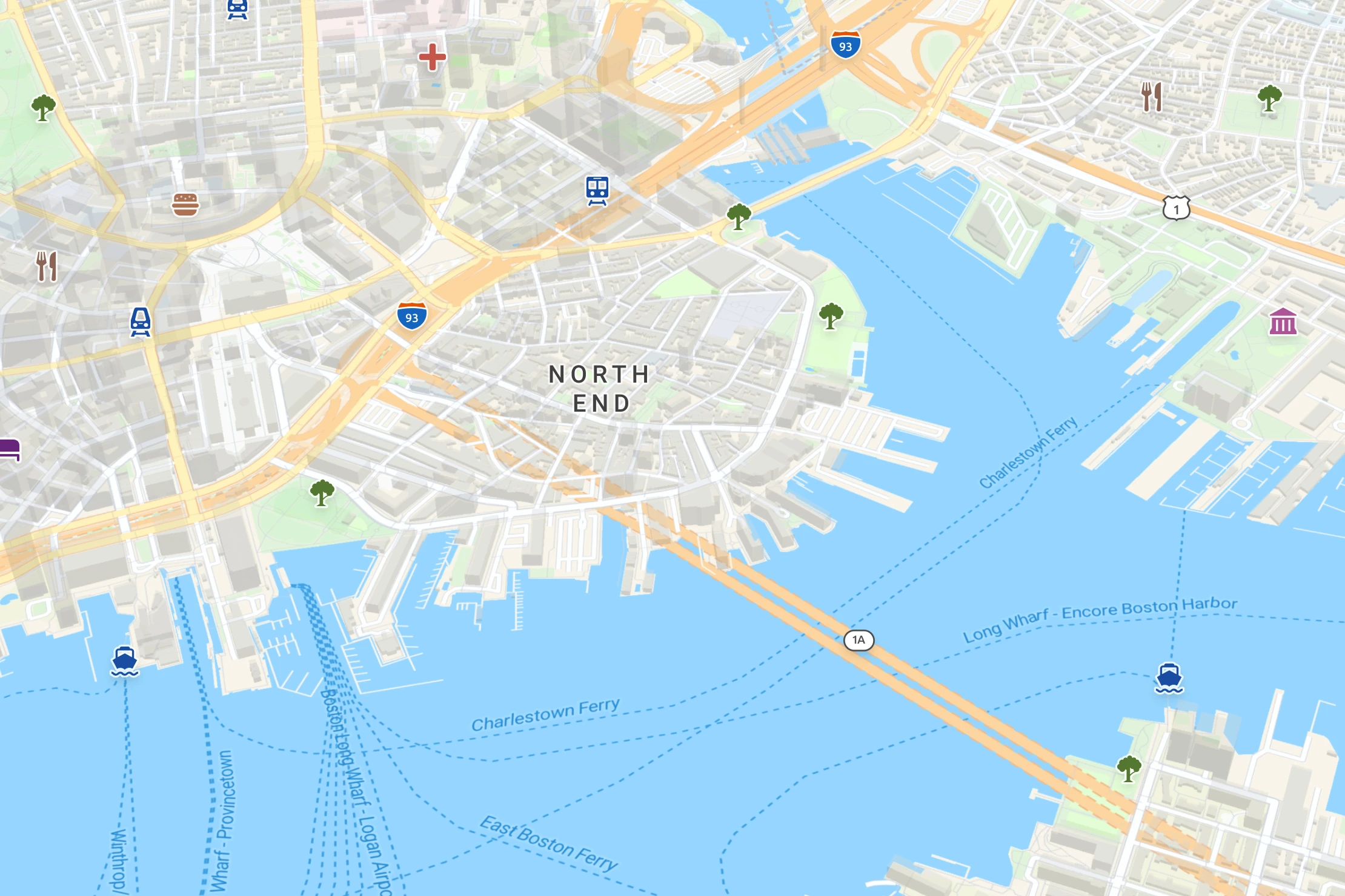 Streets map with 3D buildings