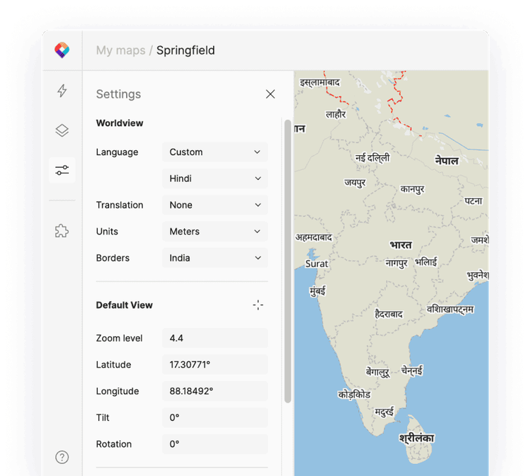 Customizable map designs to fit your project | MapTiler