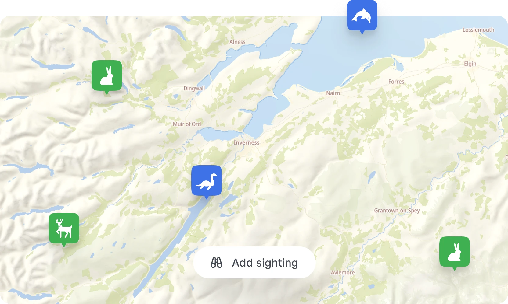 Example nature app with Landscape basemap