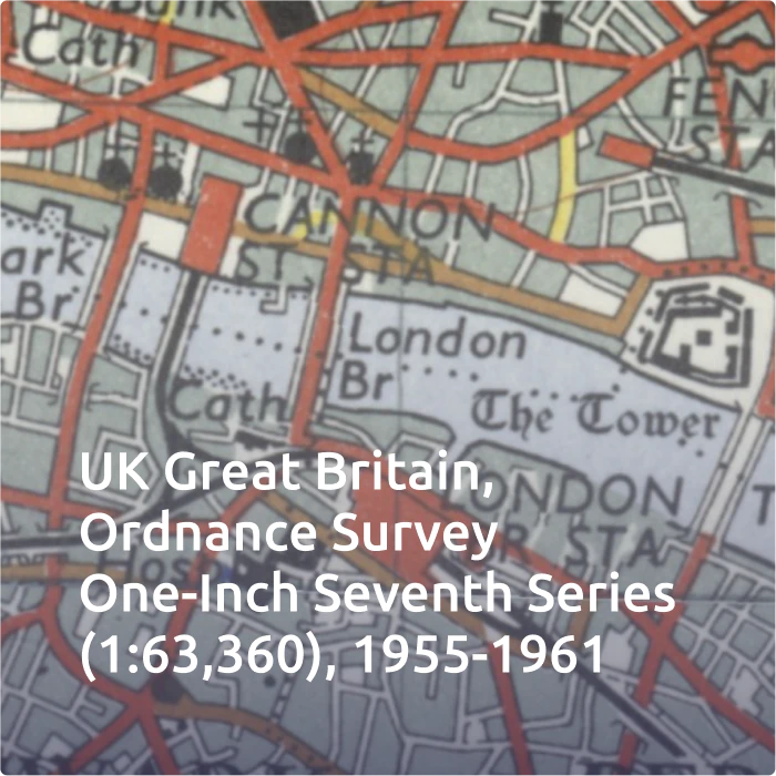 UK Great Britain Ordinance survay one-inch Seven Series 1955-1961