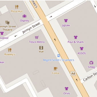 OpenStreetMap points of interest