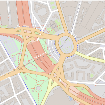 OpenStreetMap road network