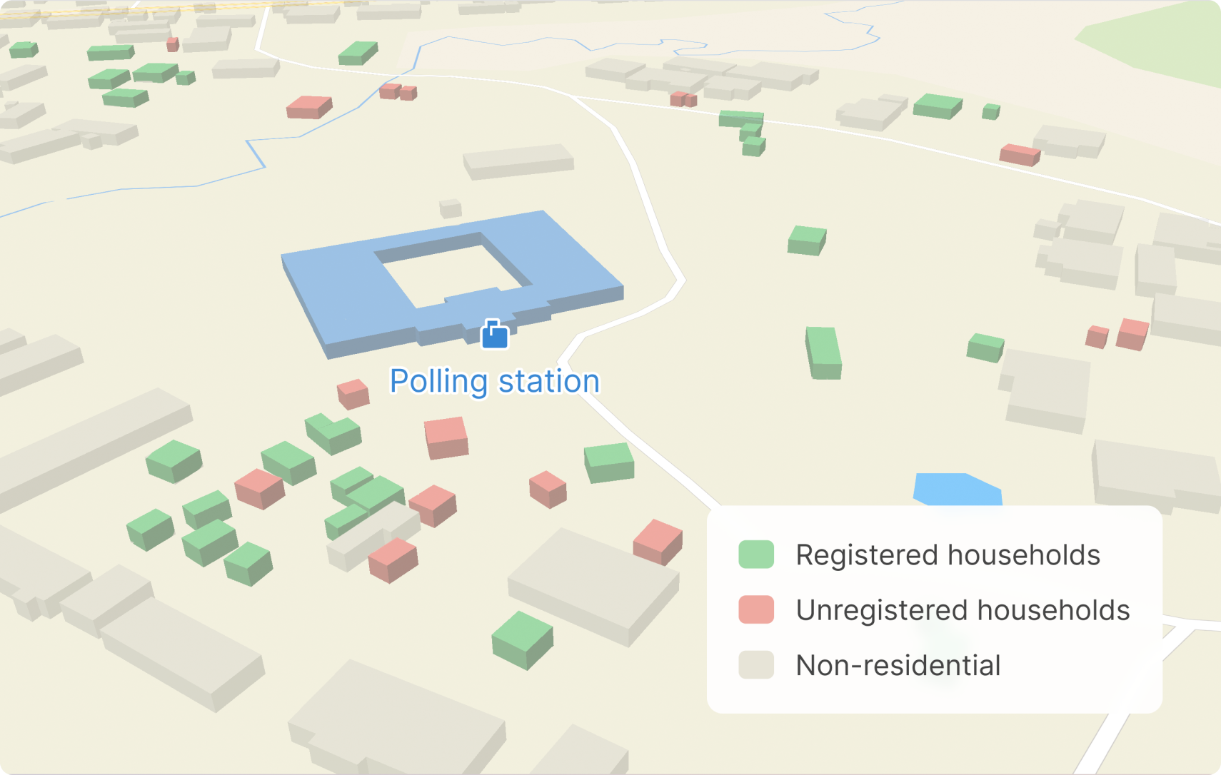 Map polling stations and other election assets