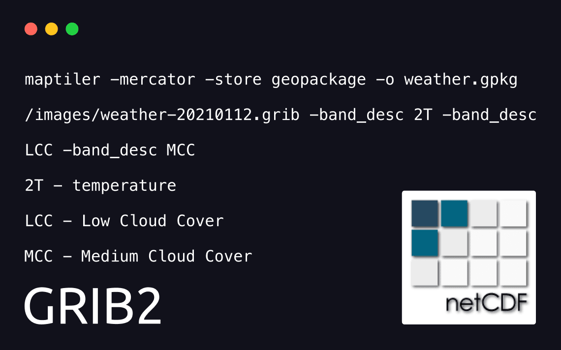 Processing weather GRIB2 and netCDF data using a Commandline