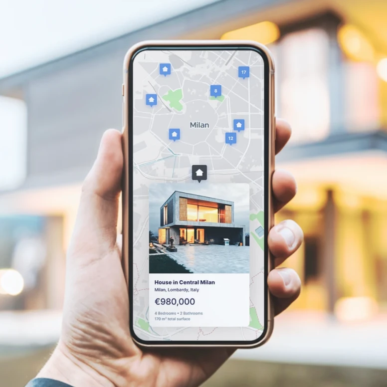 Maps on mobile for real-estate