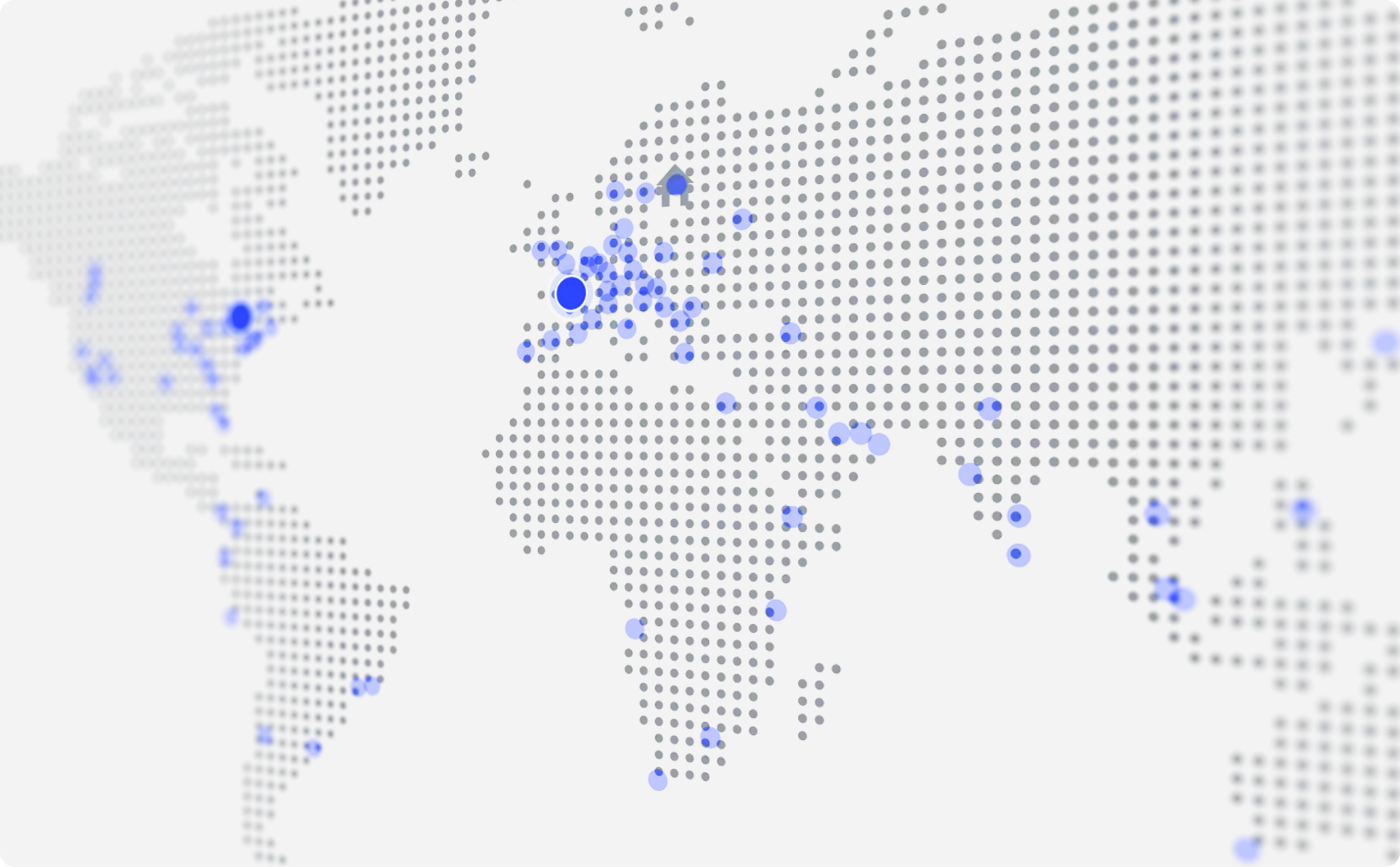 Global network of servers