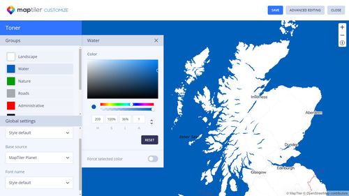 Customized maps made easy | MapTiler
