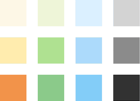 colour palette of street map