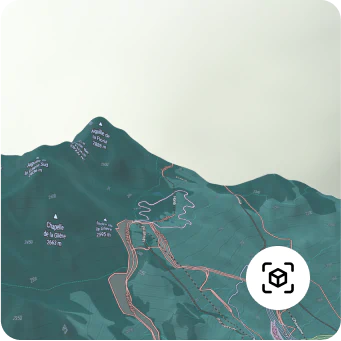 winter map model in augmented reality