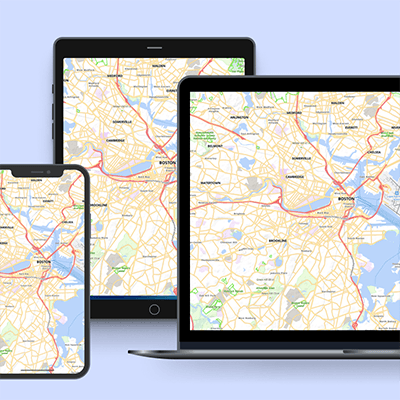 mapas en diferentes dispositivos