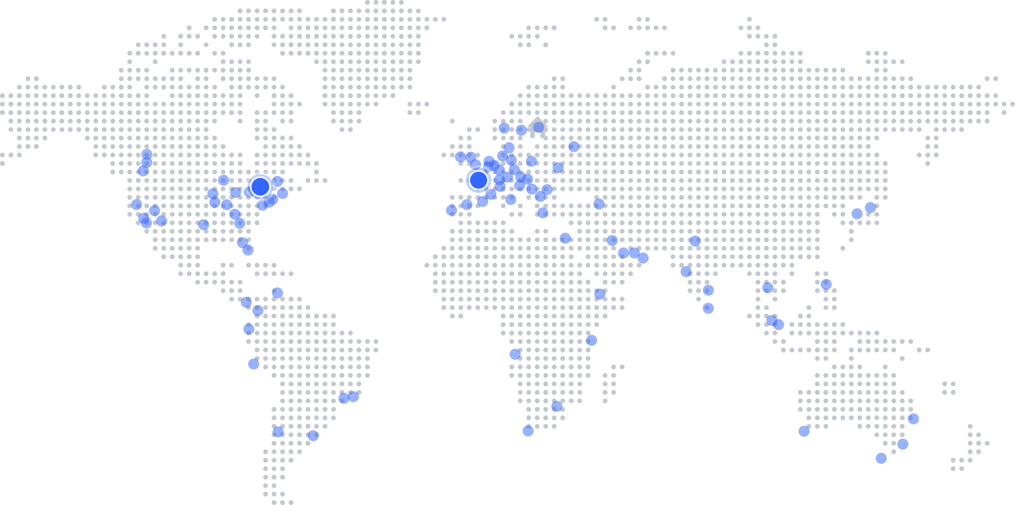 Mapa de centros de datos
