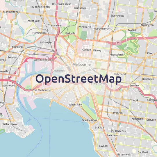 OpenStreetMapスタイルの地図