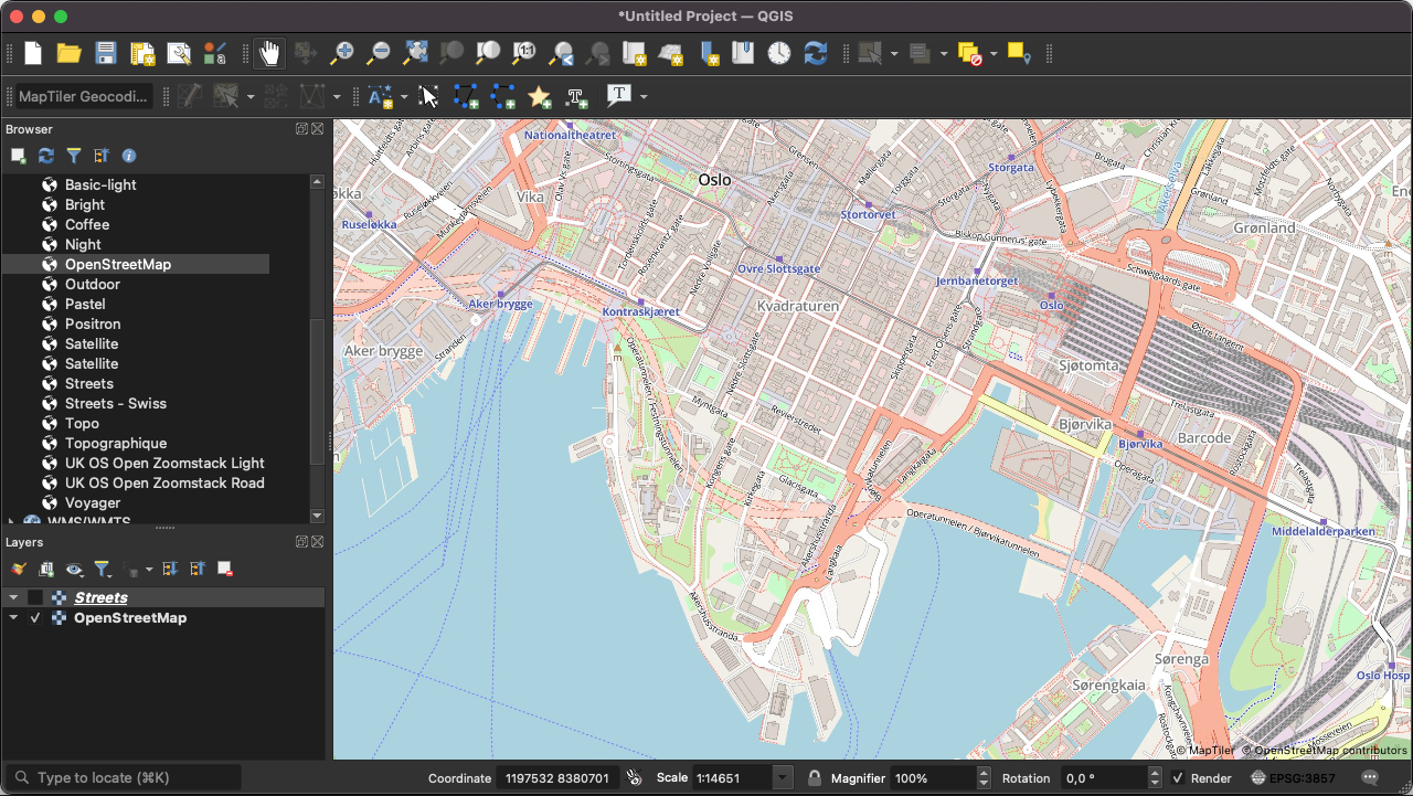 QGIS maps powered by OpenStreetMap