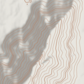 Líneas de contorno y sombreado de colinas