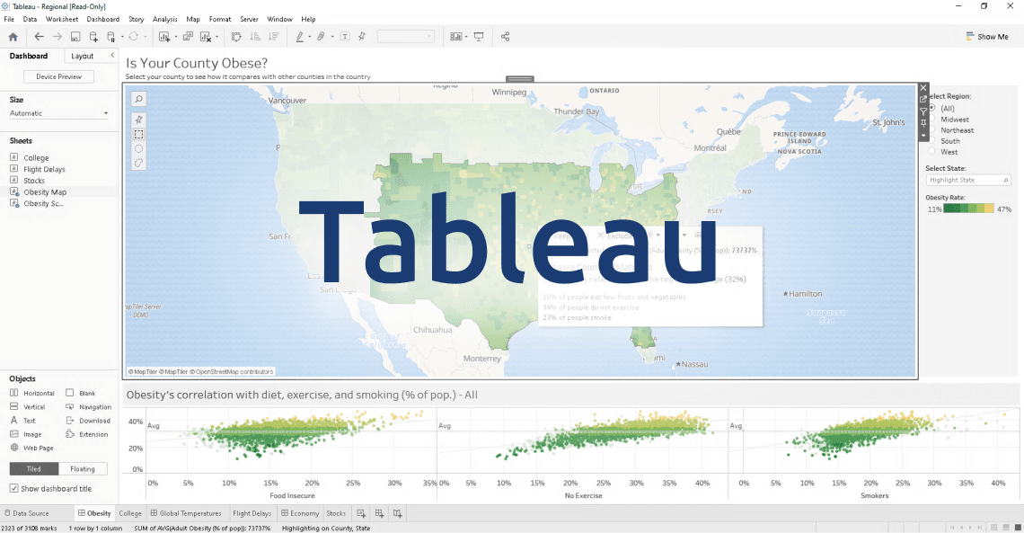 tableau map running from own server