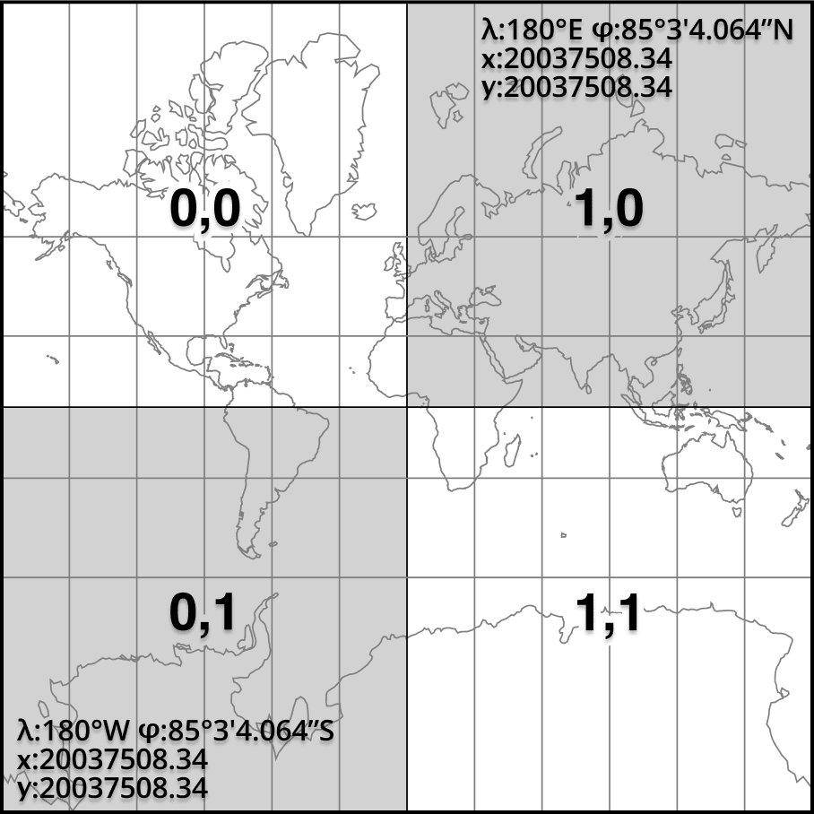 printable world map with coordinates