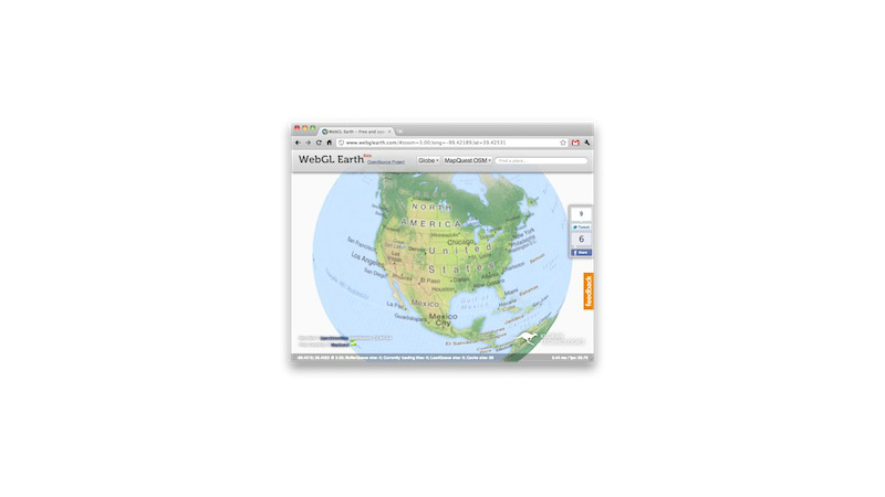 WebGL Earth: Open Source 3D Globe for Web Browser image