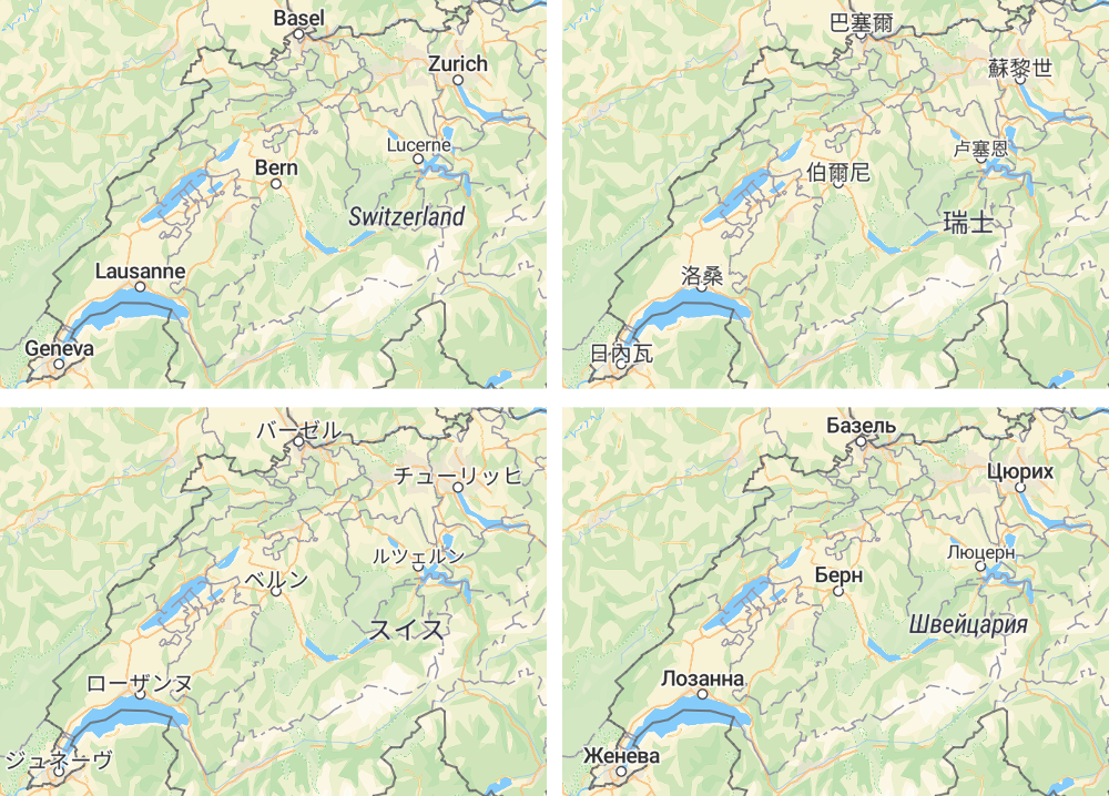 Maps in the language of visitor image