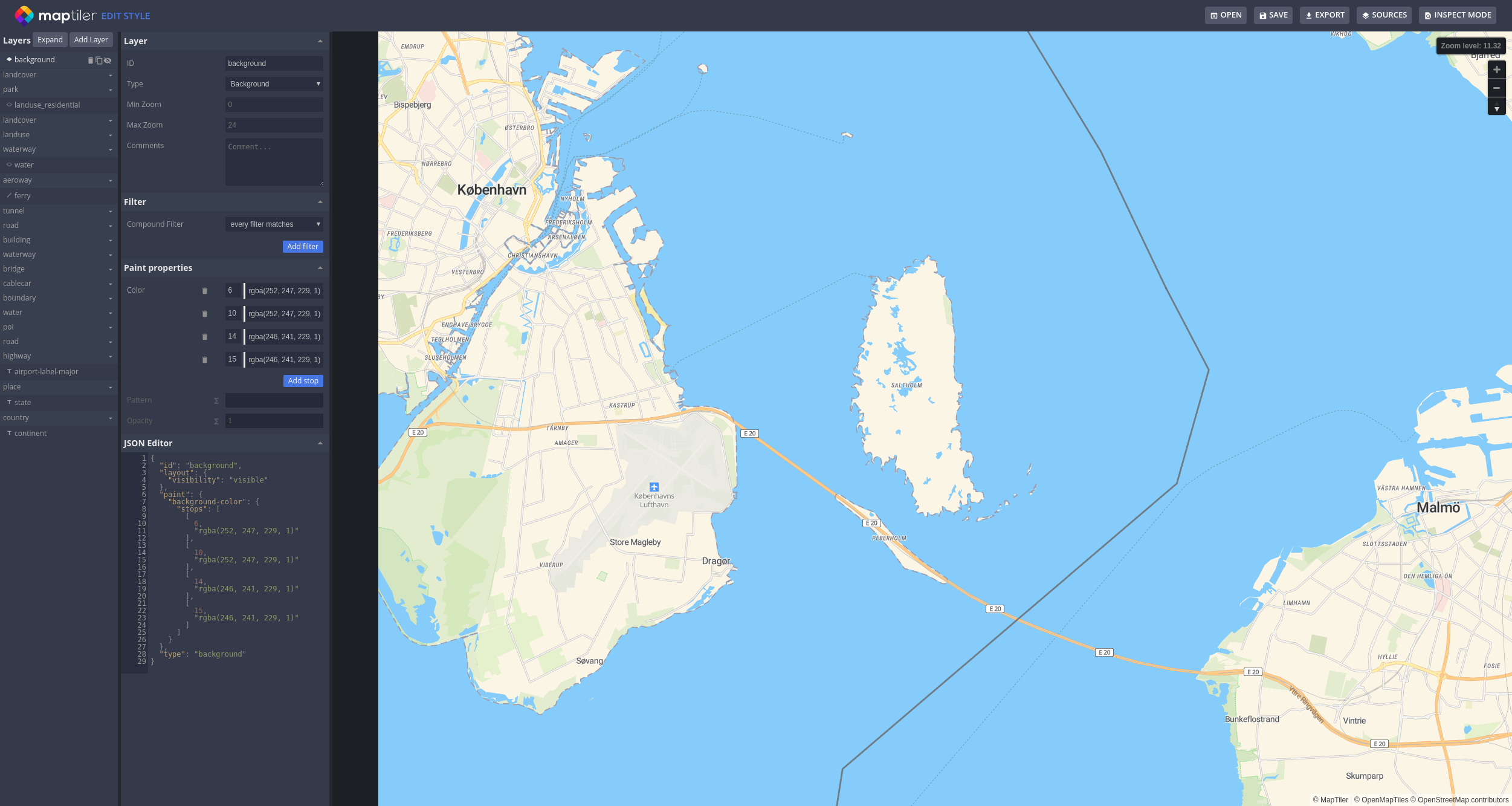 With Edit tool, you can either customize a map visually or by writing source code