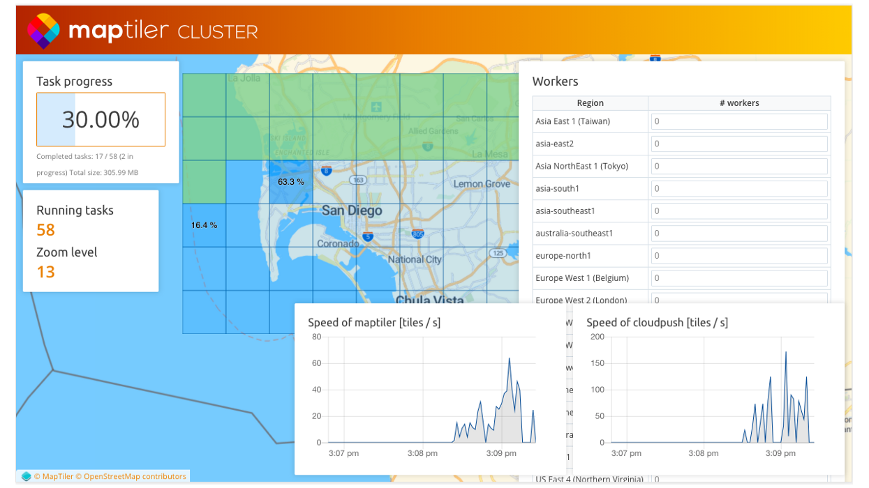 MapTiler Cluster for your big geodata image