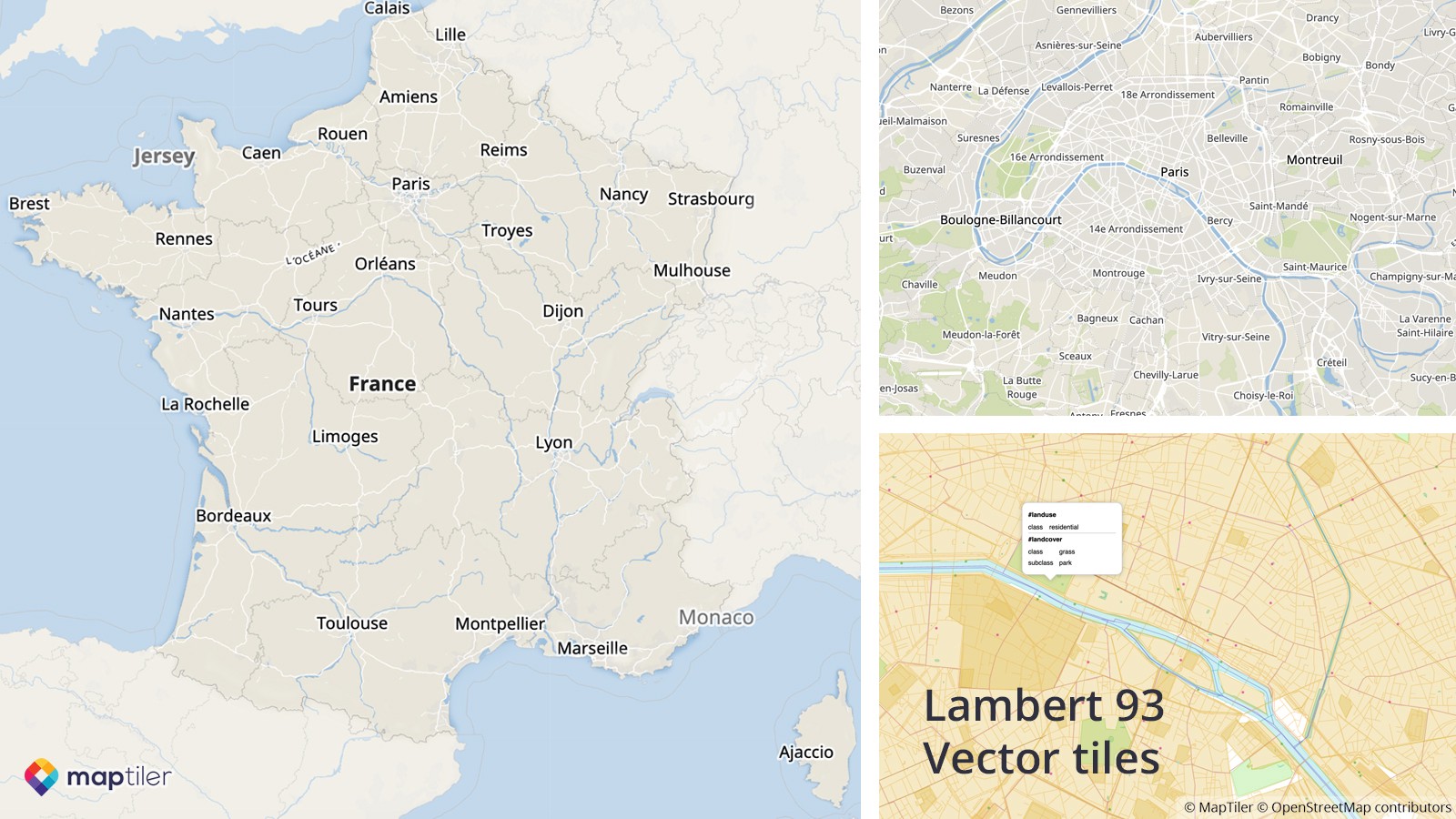 Mappe in Lambert 93
