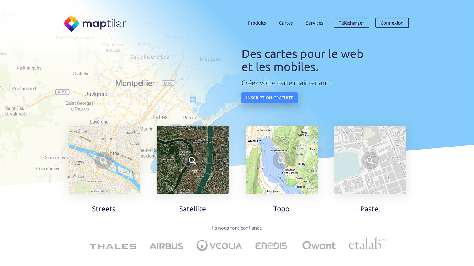 MapTiler.FR homepage