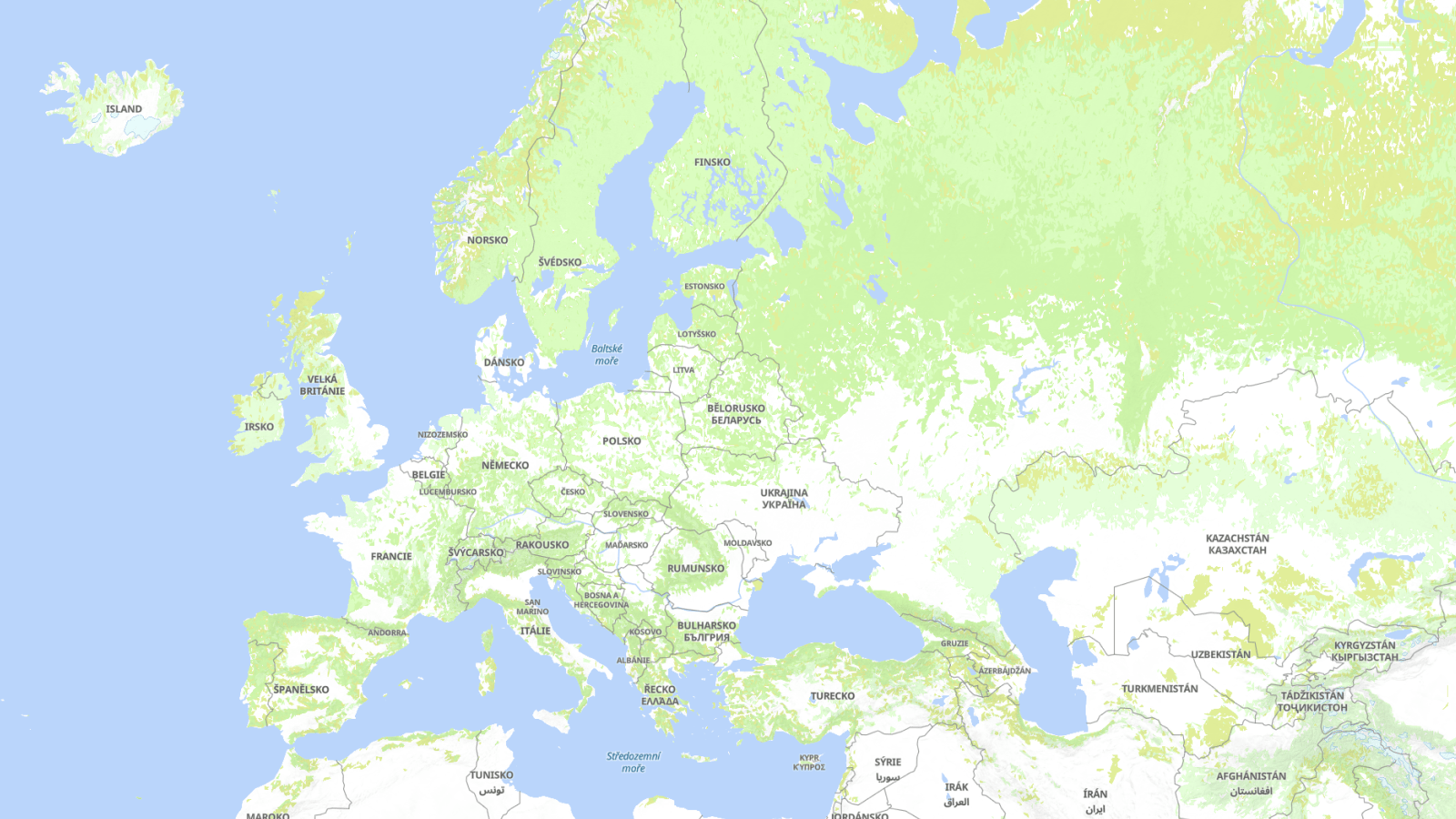 Mappe in etichette in lingua ceca
