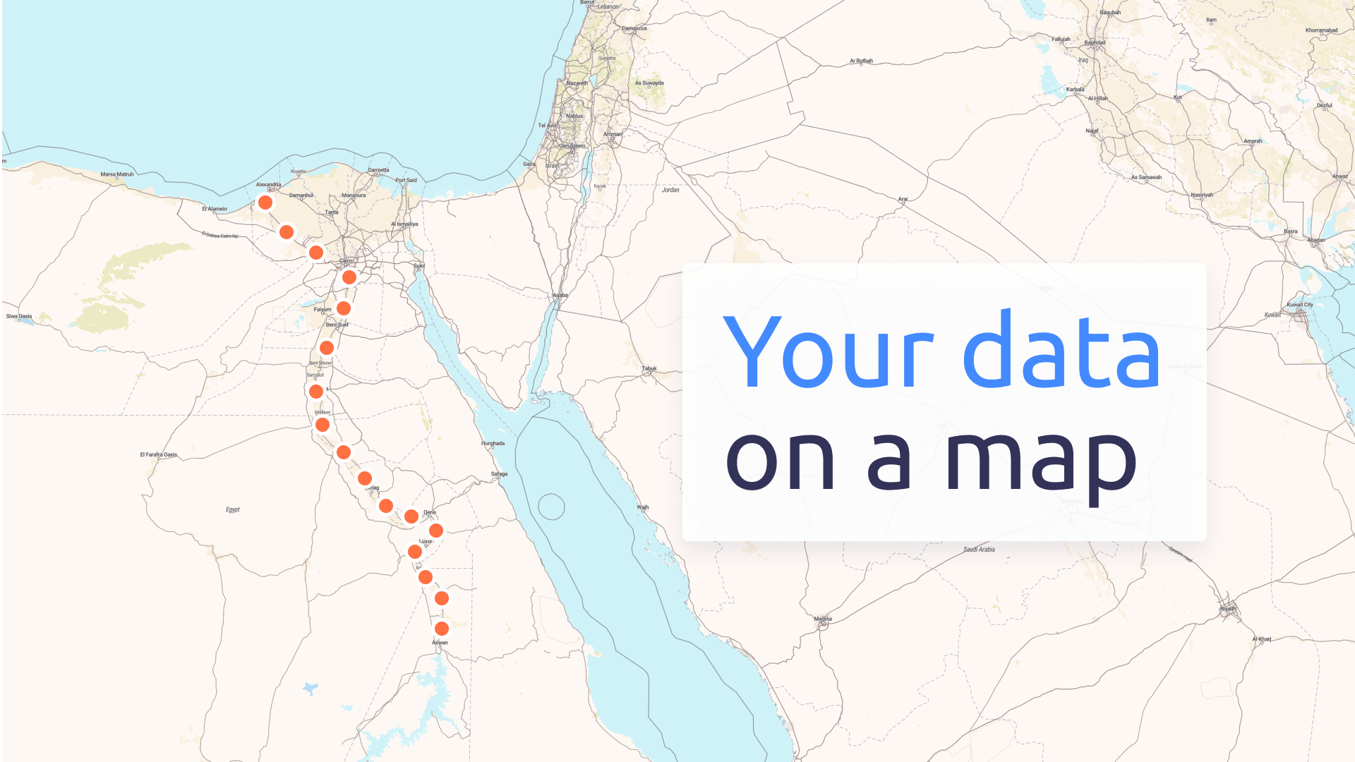 Your data on a map without coding image