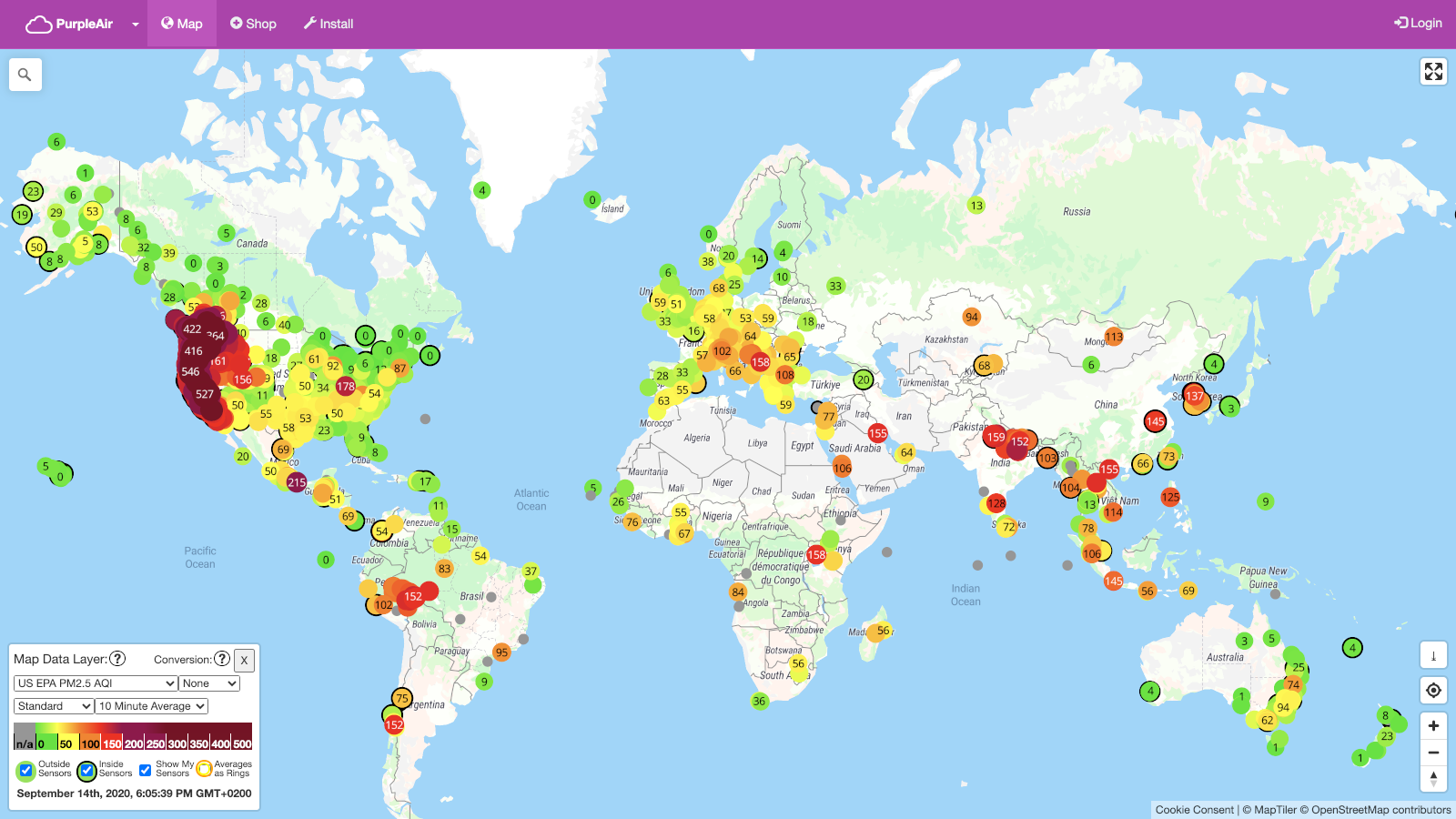 Monitoring Air Quality During Wildfires, in Partnership with PurpleAir 