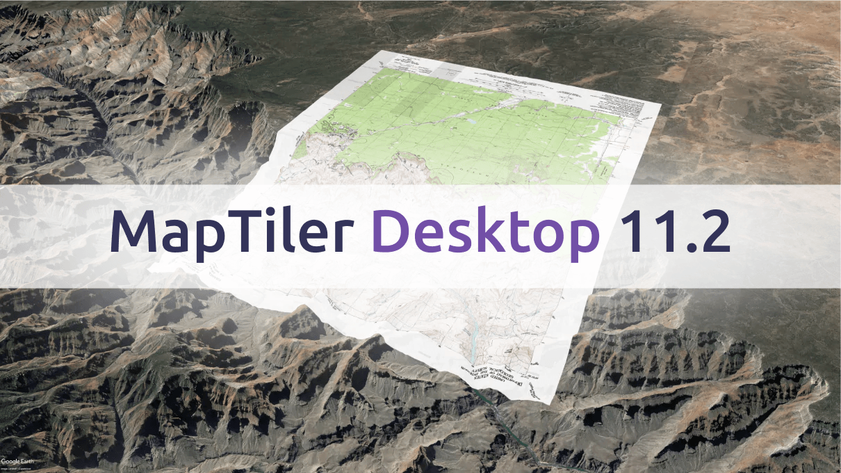 MapTiler Desktop 11.2 con un'immagine del tempo di rendering stimato