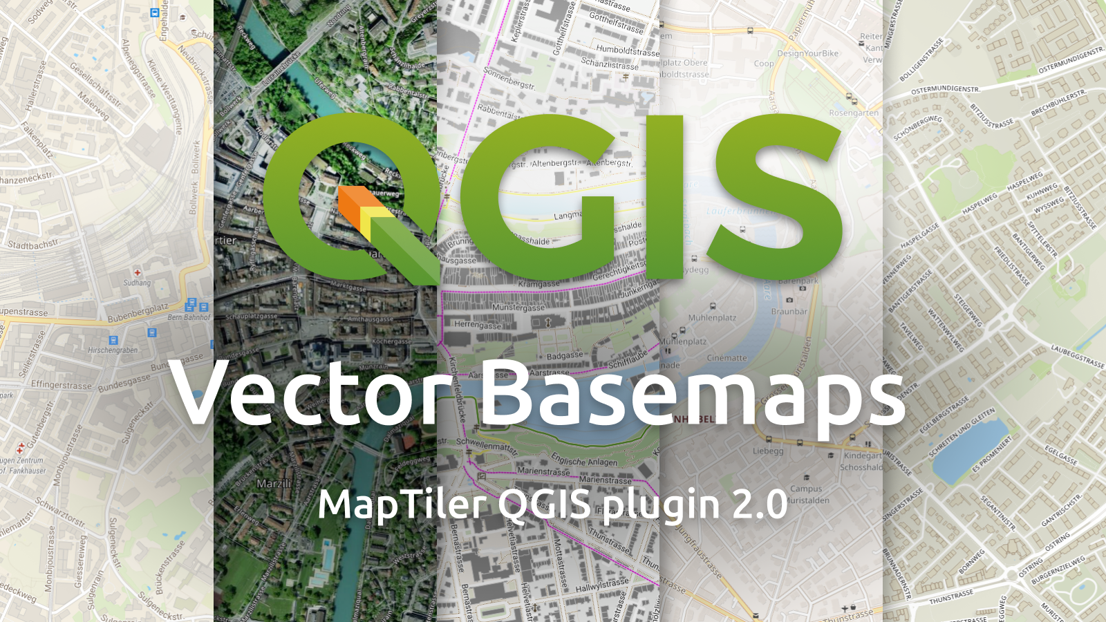Basemaps vettoriali nell'immagine QGIS