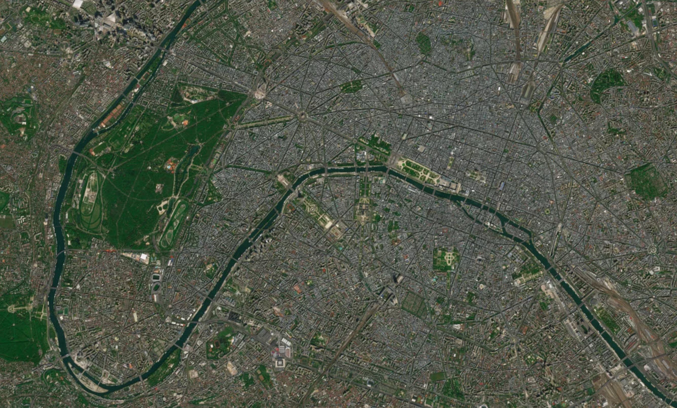 MapTiler Satellite Parigi