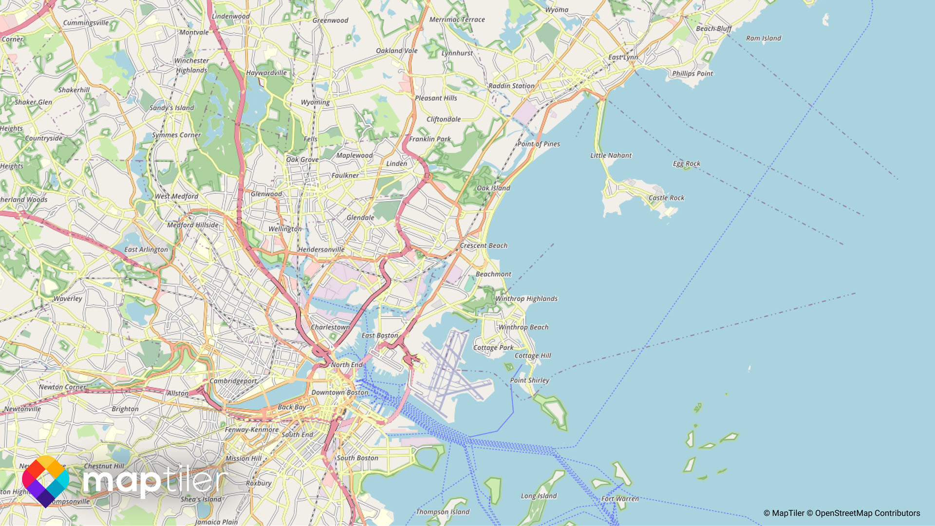 Piastrelle vettoriali in stile OpenStreetMap