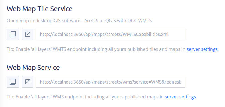 Server 4.2 WMS e WMTS